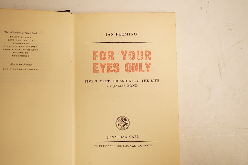 Fleming, Ian. For Your Eyes Only, first edition, 1960